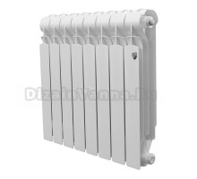 Радиатор алюминиевый секционный Royal Thermo Indigo A 500 8 секций, боковое проходное подключение, белый