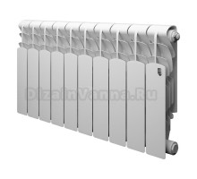 Радиатор алюминиевый секционный Royal Thermo Revolution A 350 10 секций, боковое проходное подключение, белый