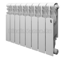 Радиатор алюминиевый секционный Royal Thermo Revolution A 350 8 секций, боковое проходное подключение, белый