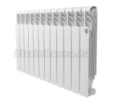 Радиатор алюминиевый секционный Royal Thermo Revolution A 500 12 секций, боковое проходное подключение, белый