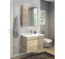 Мебель для ванной комнаты Comforty Тромсе 80 подвесная, белый дуб, с раковиной Fest 80 F01
