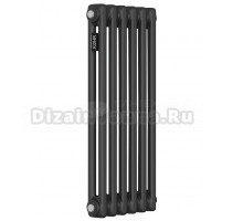 Радиатор стальной трубчатый Kohr Heim SRC01-2057/06DB 2 трубы, 6 секций, боковое проходное подключение, черный
