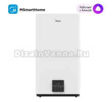 Накопительный водонагреватель Midea Flat MWH-10020-FED электрический, 100 л, настенный, универсальная ориентация, белый