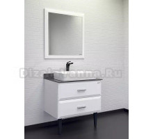 Мебель для ванной комнаты Comforty Империя 80 напольная, белый глянец, c раковиной Comforty 78189