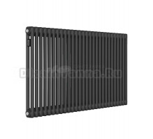 Радиатор стальной трубчатый Kohr Heim SRC01-2057/28DB 2 трубы, 28 секций, боковое проходное подключение, черный