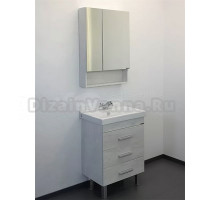 Мебель для ванной комнаты Comforty Никосия 60Н напольная, белый дуб, с раковиной Fest 60 F01