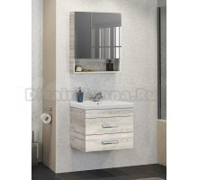 Мебель для ванной комнаты Comforty Никосия 60П подвесная, белый дуб, с раковиной Fest 60 F01