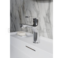 ESKO. Смеситель для раковины латунный, кран на умывальник в ванну, цвет хром, короткий излив, гарантия 10 лет