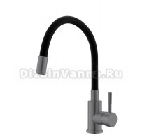 ESKO. Смеситель для кухни, "Snake" гибкий излив, графит
