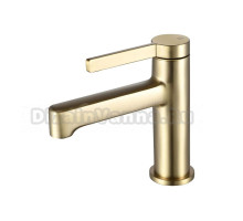 ESKO. Смеситель для раковины в ванную золотой, кран для умывальника, латунь, гарантия 10 лет