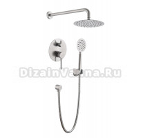 VODA. Душевая система скрытого монтажа, нержавеющая сталь, лейка и шланг в комплекте, гарантия 7 лет, VSL Set_3in1