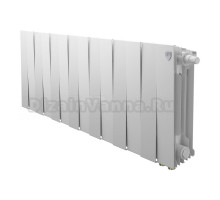 Радиатор биметаллический секционный Royal Thermo PianoForte 300 VR80 14 секций, дизайнерский, нижнее правое подключение, белый