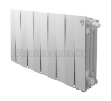 Радиатор биметаллический секционный Royal Thermo PianoForte 300 VR80 10 секций, дизайнерский, нижнее правое подключение, белый