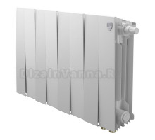 Радиатор биметаллический секционный Royal Thermo PianoForte 300 VR80 8 секций, дизайнерский, нижнее правое подключение, белый
