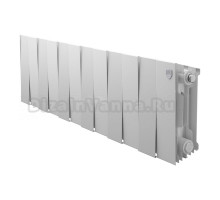 Радиатор биметаллический секционный Royal Thermo PianoForte 200 12 секций, дизайнерский, боковое проходное подключение, белый