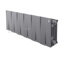 Радиатор биметаллический секционный Royal Thermo PianoForte 200 12 секций, дизайнерский, боковое проходное подключение, серебристый