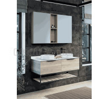 Мебель для ванной комнаты Comforty Порто 120-2 подвесная, дымчатый дуб, с раковиной Comforty 9110