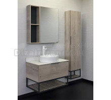 Мебель для ванной комнаты Comforty Порто 75 подвесная, дымчатый дуб, с раковиной Comforty 9110