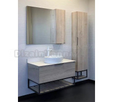 Мебель для ванной комнаты Comforty Порто 90 подвесная, дымчатый дуб, с раковиной Comforty 9110