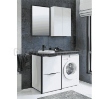 Мебель для ванной комнаты Comforty Лозанна 120 напольная, глянцевая белая, с раковиной Art Inside