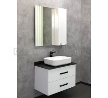Мебель для ванной комнаты Comforty Амстердам 75 подвесная, глянцевая белая, с раковиной Comforty T-Y9378