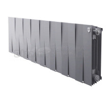 Радиатор биметаллический секционный Royal Thermo PianoForte 300 16 секций, дизайнерский, боковое проходное подключение, серебристый