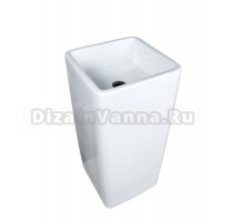 Раковина напольная GID Autonomo Nb149 глянцевая белая, квадратная, фаянс