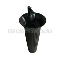 Раковина напольная GID Autonomo Nb132bg черный графит, круглая, фаянс