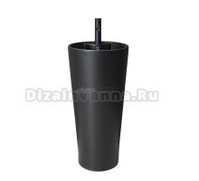 Раковина напольная GID Autonomo Nb131bm матовая черная, круглая, фаянс