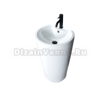 Раковина напольная GID Autonomo Nb135 глянцевая белая, круглая, фаянс