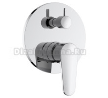 Смеситель скрытого монтажа, смеситель встраиваемый с дивертором, переключение с лейки на тропический душ, 5 лет гарантии, VODA