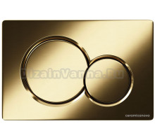 Кнопка смыва для унитаза Ceramicanova пластик, цвет брашированное золото