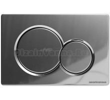 Кнопка смыва для унитаза Ceramicanova пластик, цвет глянцевый хром