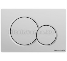 Кнопка смыва для унитаза Ceramicanova пластик, цвет глянцевый белый