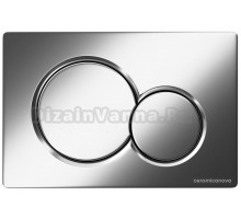 Кнопка смыва для унитаза Ceramicanova пластик, цвет матовый хром