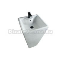 Раковина напольная GID Autonomo Nb145 глянцевая белая, квадратная, фаянс