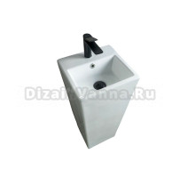 Раковина напольная GID Autonomo Nb147 глянцевая белая, квадратная, фаянс