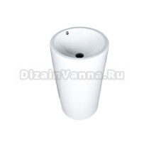 Раковина напольная GID Autonomo Nb163 глянцевая белая, круглая, фаянс