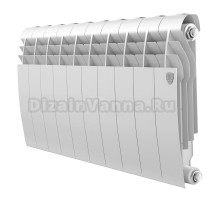 Радиатор биметаллический секционный Royal Thermo BiLiner B 350 10 секций, боковое проходное подключение, белый