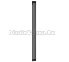 Радиатор стальной трубчатый Kohr Heim SRC01-2180/04DB вертикальный, 2 трубы, 4 секции, дизайнерский, боковое проходное подключение, черный