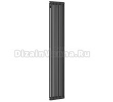 Радиатор стальной трубчатый Kohr Heim SRC01-2180/10DB вертикальный, 2 трубы, 10 секций, дизайнерский, боковое проходное подключение, черный