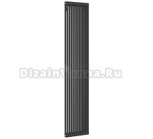 Радиатор стальной трубчатый Kohr Heim SRC01-2180/12DB вертикальный, 2 трубы, 12 секций, дизайнерский, боковое проходное подключение, черный