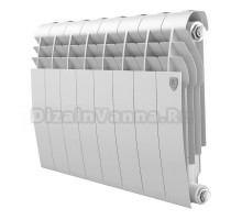 Радиатор биметаллический секционный Royal Thermo BiLiner B 350 8 секций, боковое проходное подключение, белый