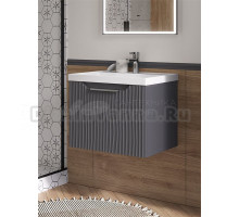 Тумба с раковиной EQUIL Mirage 60.1Y графит софт