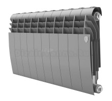 Радиатор биметаллический секционный Royal Thermo BiLiner B 350 10 секций, боковое проходное подключение, серебристый