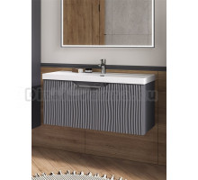 Тумба с раковиной EQUIL Mirage 100.1Y графит софт