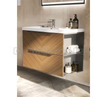 Тумба с раковиной EQUIL Forest 90.2Y орех, графит