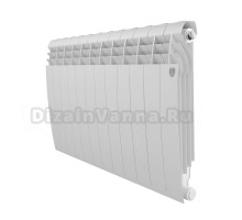 Радиатор биметаллический секционный Royal Thermo BiLiner B 500 12 секций, боковое проходное подключение, белый