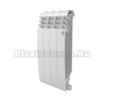 Радиатор биметаллический секционный Royal Thermo BiLiner B 500 4 секции, боковое проходное подключение, белый