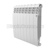 Радиатор биметаллический секционный Royal Thermo BiLiner B 500 8 секций, боковое проходное подключение, белый